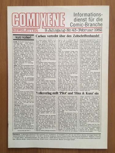 Comixene newsletter 43 - newsletter, #