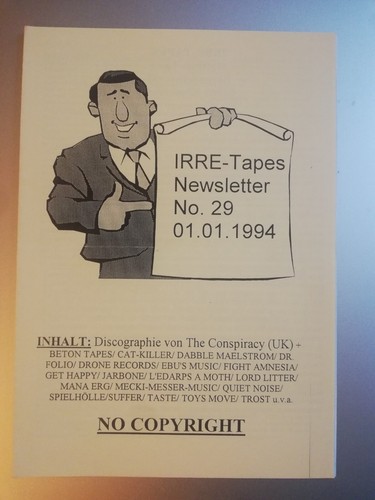 Irre tapes newsletter - tapes, 29